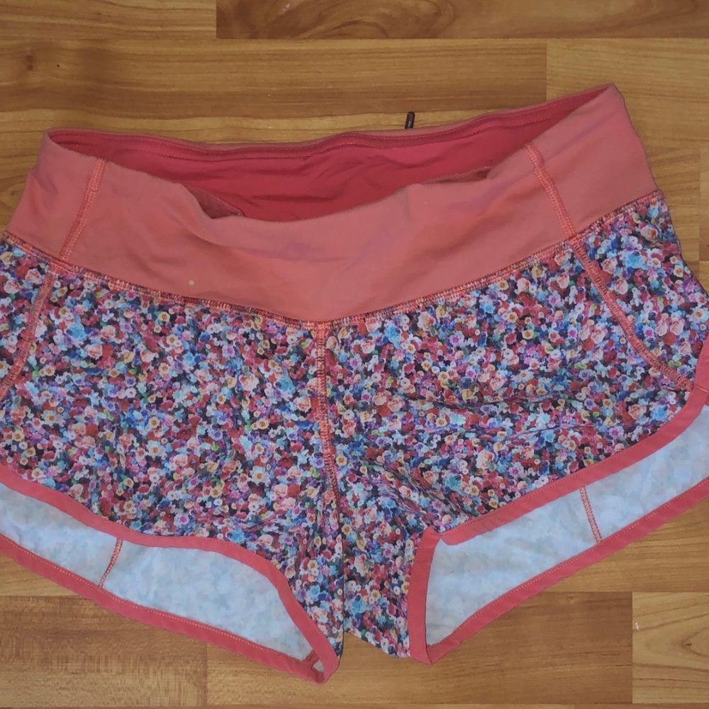 Lulu lemon floral athletic shorts